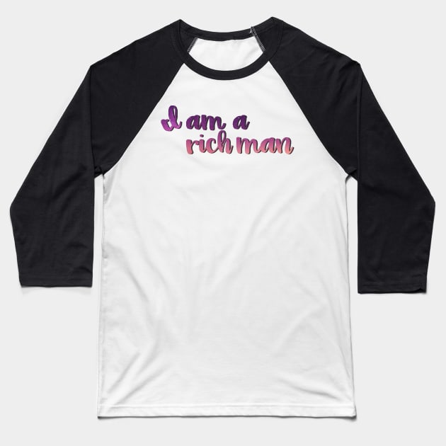 Cher Bono - "I am a rich man" Quote Baseball T-Shirt by baranskini